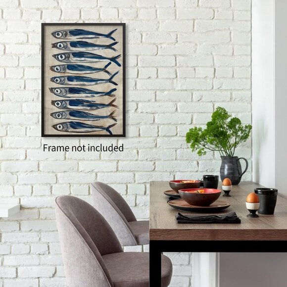 Sardines Print Sardine Tin Vintage Poster Retro Sardine Wall Art Fish Print - Picture 3 of 7